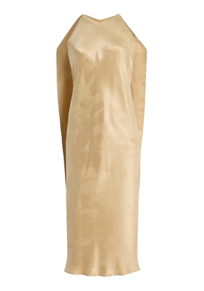 The Row Baras Silk Midi Cape Dress - Moda Operandi