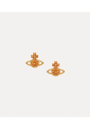 Vivienne Westwood Valentina Orb Earrings Pink-gold-amber-cz Pink-gold-amber-cz Women