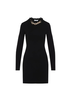 Paco Rabanne Short Knitted Long-Sleeve Dress