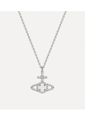 Vivienne Westwood Olympia Cubic Zirconia Pendant Necklace Silver Cubic Zirconia Women