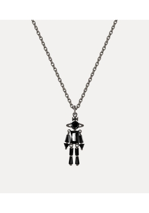Vivienne Westwood Man. Issa Pendant Necklace Gunmetal Cubic Zirconia Men