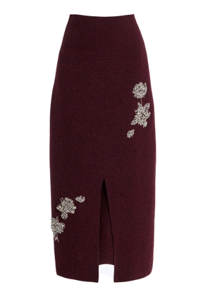 Erdem Embroidered Knit Midi Skirt - Moda Operandi
