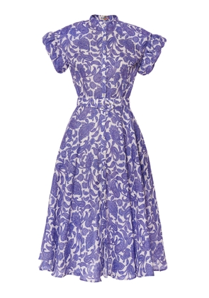 Lena Hoschek Dreamy Linen A-Line Midi Dress - Moda Operandi