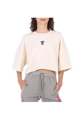 Stella McCartney Ladies Mushroom Print Cropped Sweatshirt