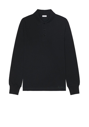 Burberry Long Sleeve Polo in Black - Black. Size XL/1X (also in ).