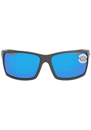 Costa Del Mar REEFTON Blue Mirror Polarized Glass Mens Sunglasses RFT 98 OBMGLP 64