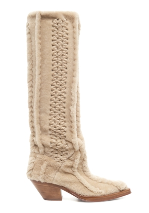 Gabriela Hearst Joseph Braided Shearling Boots - Moda Operandi