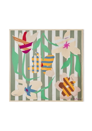Mulberry Women's Graphic Floral Square Linen Green-Buttermi