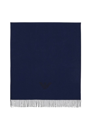 Emporio Armani Eagle Print Fringed Scarf