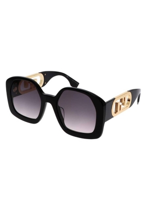 Fendi Smoke Gradient Irregular Ladies Sunglasses FE40048F 01B 54