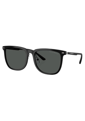 Emporio Armani Dark Grey Square Unisex Sunglasses EA4255D 500187 56