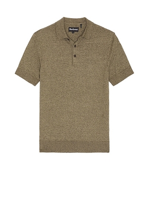 Barbour Buston Knit Polo in Uniform Green - Army. Size M (also in ).