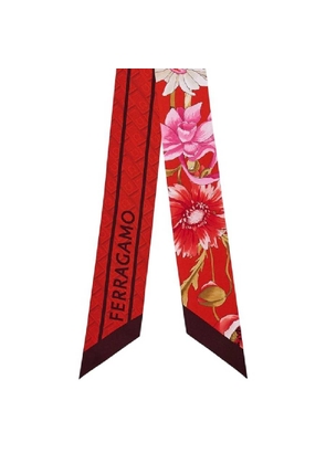 Ferragamo Floral Print Silk Scarf
