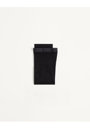 Valentino Floral Lycra Tights Woman BLACK S