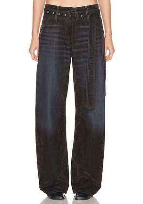 Acne Studios Page Wide Leg in Brown & Blue - Brown. Size 38 (also in ).