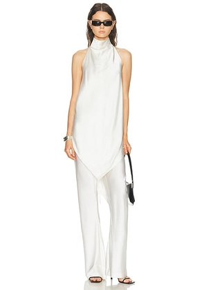 EAVES Ashild Halter Top in Ivory - Ivory. Size L (also in M, S, XL, XS, XXS).