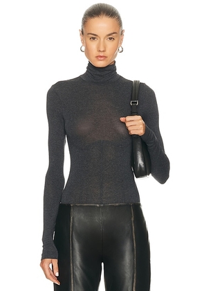 AGOLDE Wilma Bodysuit in Charcoal Heather - Charcoal. Size L (also in M, S, XS).