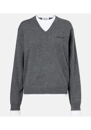 Miu Miu Layered cashmere sweater