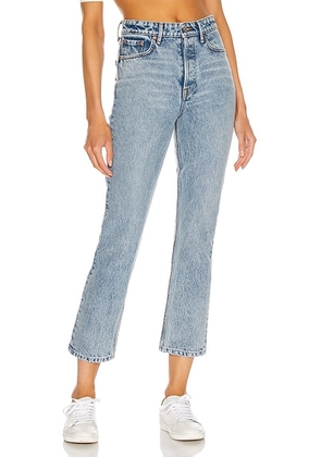 GRLFRND Karolina High Rise Straight Crop in Larchmont - Denim-Light. Size 29 (also in 31, 32).