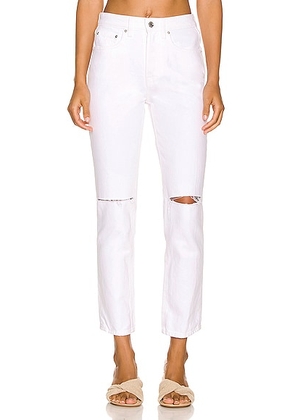 GRLFRND Karolina High Rise Straight in White Sands - White. Size 32 (also in ).