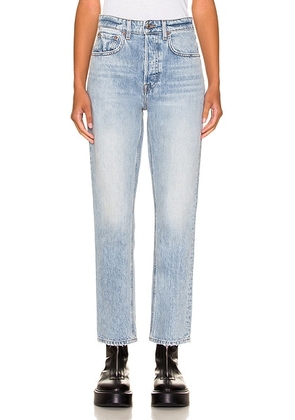 GRLFRND Karolina High Rise Straight Crop Jeans in Phoenix - Denim-Light. Size 30 (also in 31).