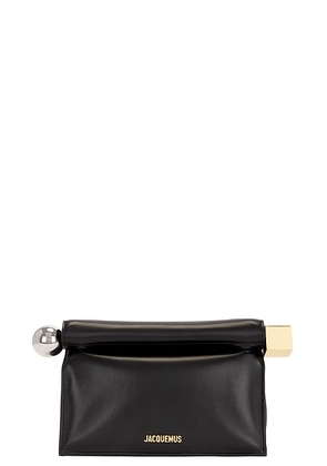 JACQUEMUS La Pochette Rond Carre Bag in Black - Black. Size all.
