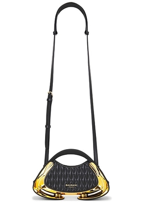 BALMAIN Jolie Madame Small Paded Faux Leather Purse in Noir - Black. Size all.