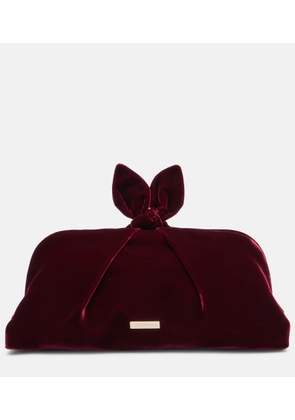 Aquazzura Bow Tie Small velvet clutch