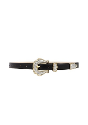 DEHANCHE The Santo Belt in Black & Mixed Metal - Black. Size M (also in S, XS).