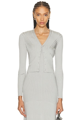 Adam Lippes Greer Cardigan in Silver - Metallic Silver. Size L (also in M, S, XS).