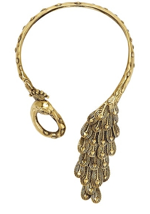 Chloe Cuff Necklace in Vintage Gold - Metallic Gold. Size all.
