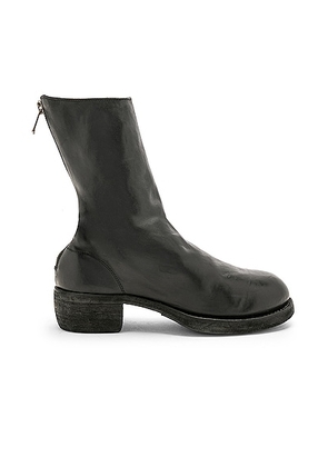 Guidi Leather Horse Zip Back Boots in Black - Black. Size 42 (also in 43, 44, 45).