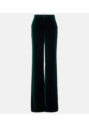 Gucci High-rise cotton velvet wide-leg pants