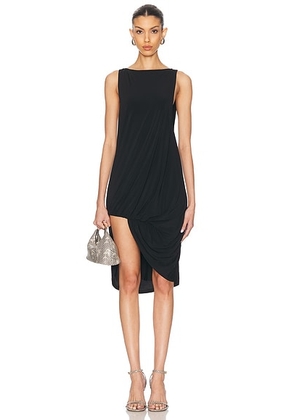 JACQUEMUS La Robe Peplo Courte in Black - Black. Size L (also in M).