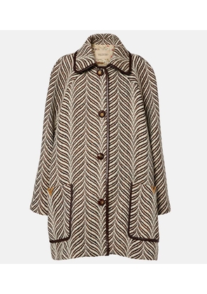 Valentino VGold wool and cashmere coat