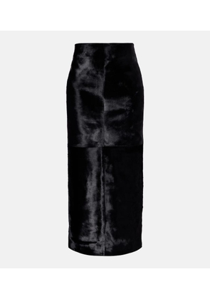 Nour Hammour Elisse calf hair pencil skirt