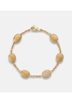Pamela Zamore Isla Station 18kt gold bracelet with diamonds