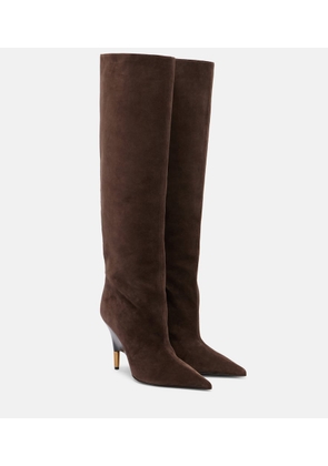 Khaite Bella 100 suede knee-high boots