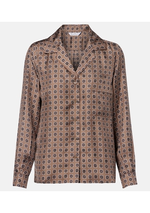 Max Mara Disco printed silk twill shirt