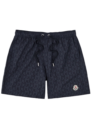 Moncler Logo-monogrammed Shell Swim Shorts - Navy - S