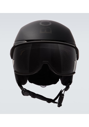Bogner Leather-trimmed ski helmet