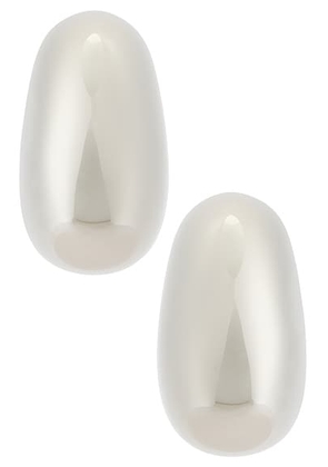 JACQUEMUS Les Boucles Curvo in Silver - Metallic Silver. Size all.