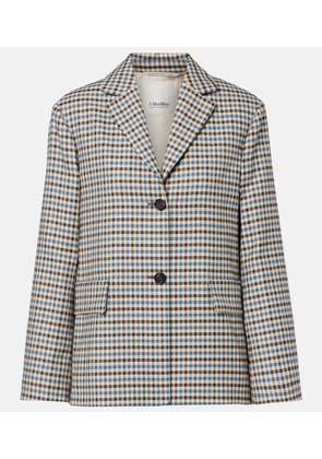 'S Max Mara Nadia checked wool and cotton blazer