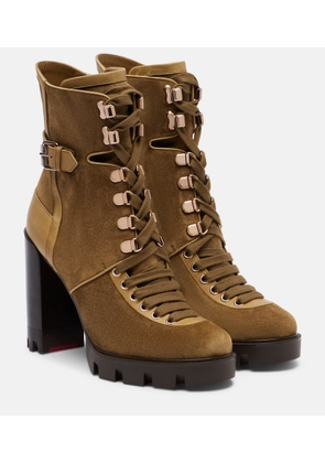 Christian Louboutin New Macademia 100 suede ankle boots