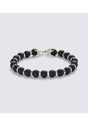 David Yurman Spiritual Beads sterling silver bracelet with black onyx