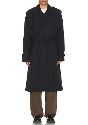 NILI LOTAN Kieran Trench Coat in Dark Navy - Black. Size L (also in ).