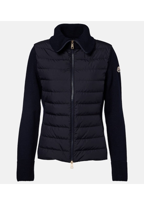 Moncler Paneled quilted down jacket