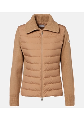 Moncler Down-paneled wool cardigan