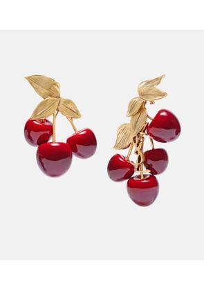 Saint Laurent Cassandre asymmetric clip-on earrings