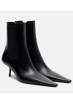 Saint Laurent Victoire 55 leather ankle boots